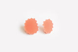Ecoresin Scallop Earrings - Asymetric Stud
