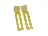 Pure Gold Ecoresin Earrings - Bar - Small