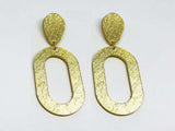 Pure Gold Ecoresin Earrings - Oval - Large