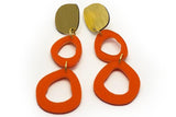 Ecoresin Earrings - Fluid Double Drop