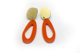 Ecoresin Earrings - Fluid Oval Drop