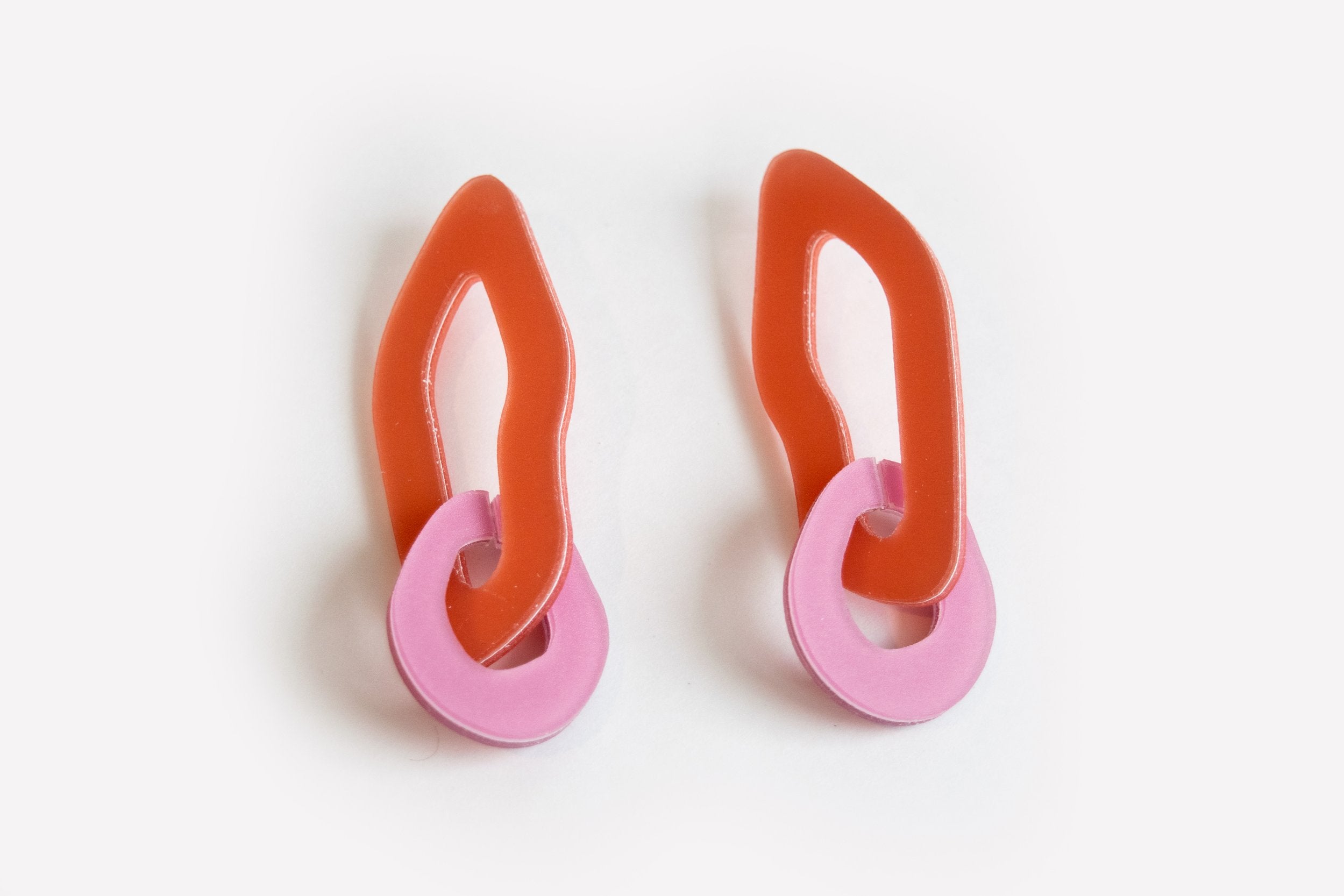 Ecoresin Earrings - Double Link