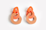 Ecoresin Earrings - Triple Link