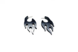 Ecoresin Flame Earrings