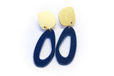 Ecoresin Earrings - Fluid Oval Drop