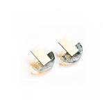 Ecoresin Earrings - Arc Stud