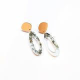 Ecoresin Earrings - Fluid Oval Drop