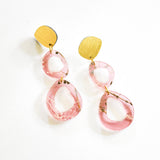 Ecoresin Earrings - Fluid Double Drop