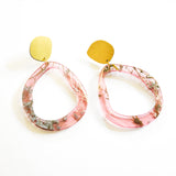 Ecoresin Earrings - Fluid Drop Large