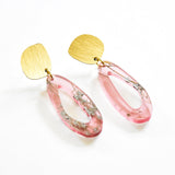 Ecoresin Earrings - Fluid Oval Drop