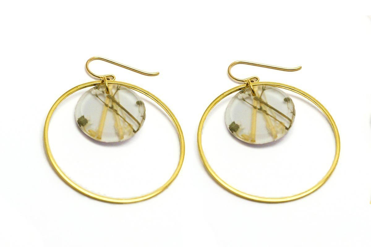 Ecoresin Earrings - Double Circle