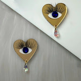 Love Never Eyes Earrings- Gold