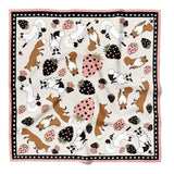Strawberries and Foxes - Cotton Silk Bandana