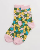 Crew Sock- Flower Bed