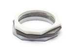 Concrete Fractured Bangle - Octagon