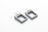 Concrete Fractured Earrings - Rectangle