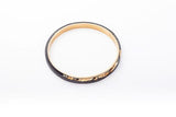 Concrete Brass Bangle - Circle - Gold