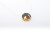 Concrete Framed Necklace - Circle - Medium