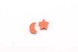 Charm Studs - Moon and Star