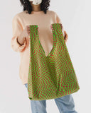 baggu Standard Bag -Green Trippy Checker