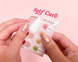Self Care Vinyl Sticker Care Sheet