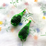 Avacado Mesh Bag Earrings