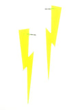 LIGHTNING BOLT EARRINGS IN CLEAR GREEN
