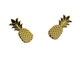 PINEAPPLE EARRINGS IN MIRROR GOLD