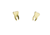 Teeth Earrings in Mirror Gold